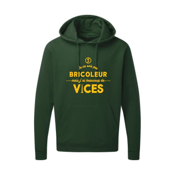 JE NE SUIS PAS BRICOLEUR jaune Or |Sweat capuche imprimé homme