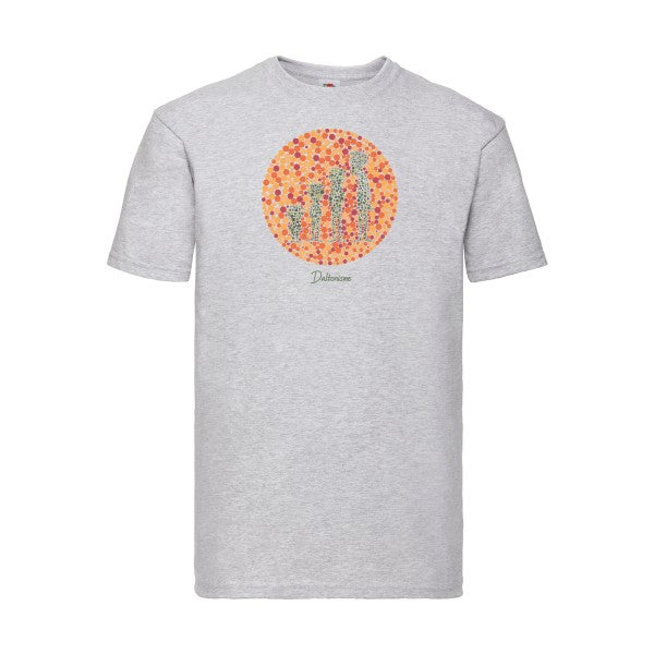 Daltonisme Fruit of the loom 205 g/m² T-shirt/ heather grey