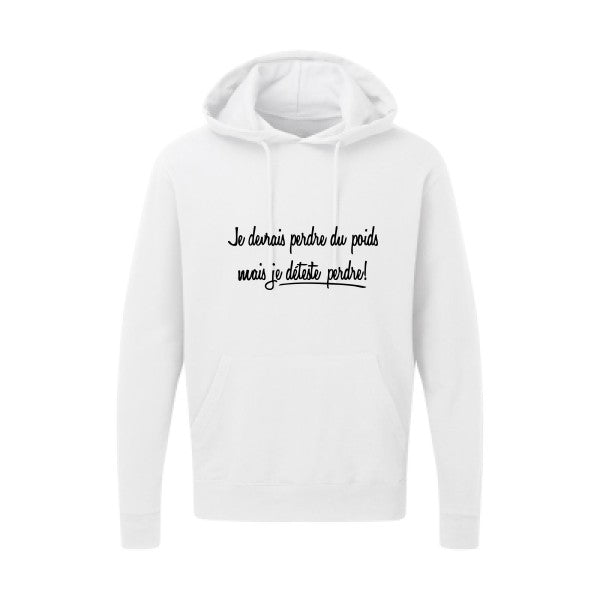 Né pour gagner Noir |Sweat capuche imprimé homme