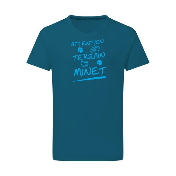 Attention Terrain Minet - Flex bleu clair Tshirt original Petrol  2XL