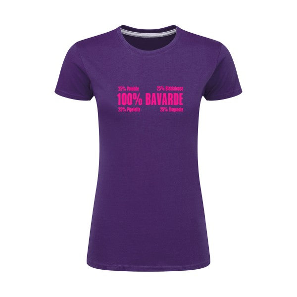 t-shirt Bavarde Rose Fluo |T shirt original femme|SG