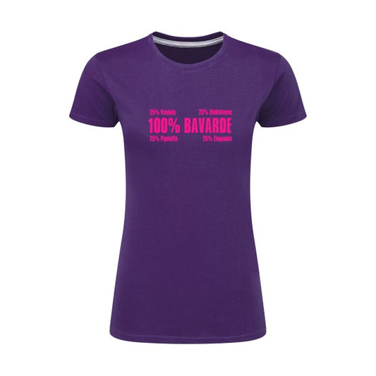 t-shirt Bavarde Rose Fluo |T shirt original femme|SG