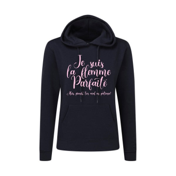 La flemme parfaite Rose |Sweat original à capuche Femme