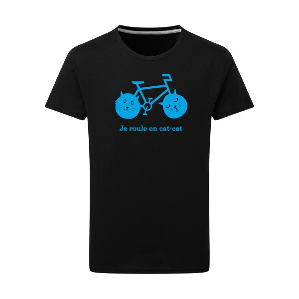 cat-cat bike - Flex bleu clair Tshirt original Dark Black  4XL