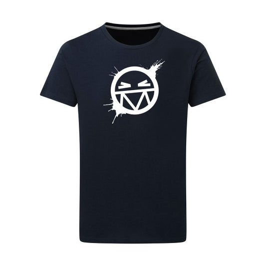 Smile Blanc -Flex Blanc sur T-shirt SG  Navy  5XL