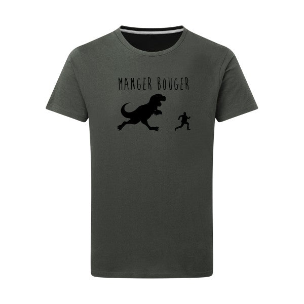 MANGER BOUGER noir -Flex noir sur T-shirt SG  Charcoal  5XL