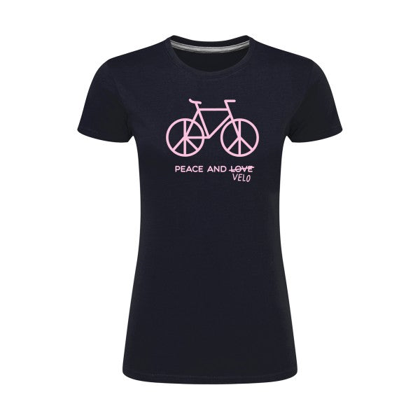 Peace and vélo Rose |T shirt original femme|SG