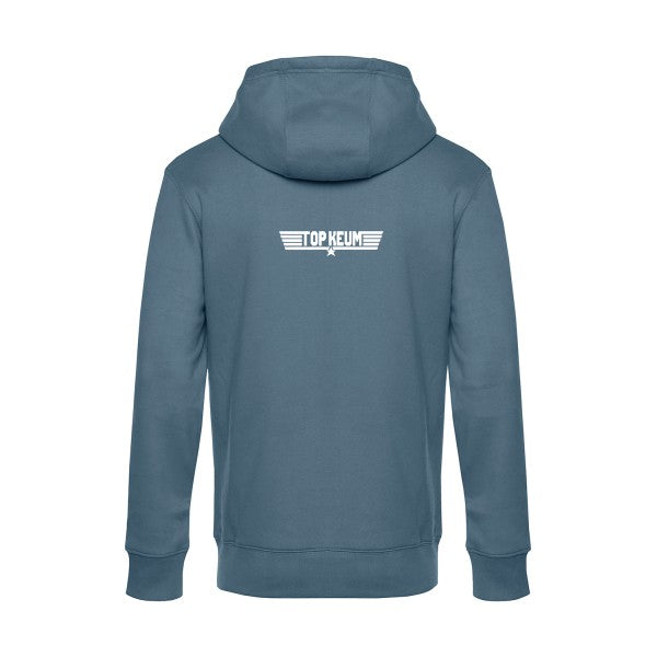 TOP-KEUM sweat shirt original nordic blue flex Blanc impression Dos