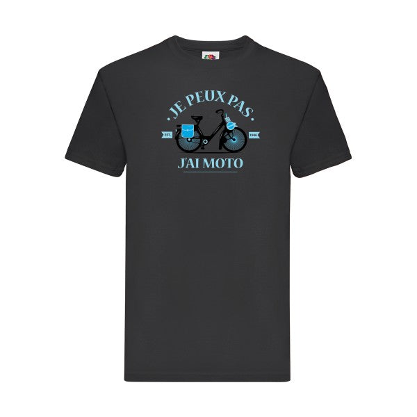 Je peux pas j'ai moto Fruit of the loom 205 g/m² T-shirt/ noir