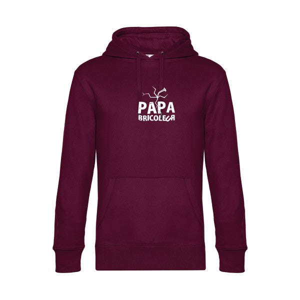 Papa-bricoleur sweat shirt original Burgundy flex Blanc impression Face