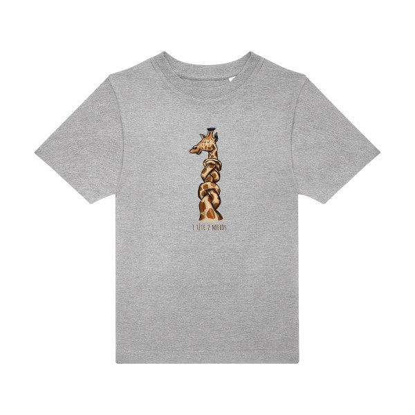 t-shirt humour enfant -1-tete-2-noeuds- couleur  Sport Grey