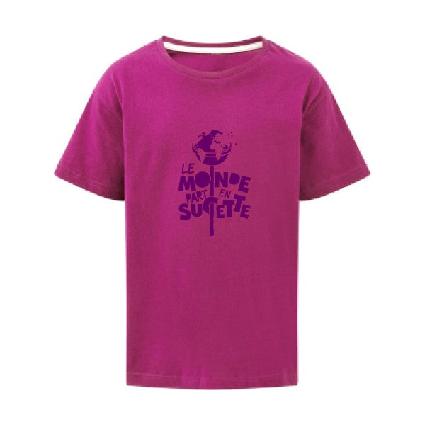 Le Monde part en Sucette Flex Violet SG - Kids T-shirt enfant Dark Pink Taille 152 (11-12/2XL)