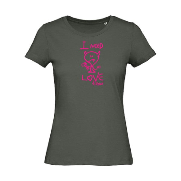 T shirt humour bio femme   femme bio|LOVER Rose Fluo 