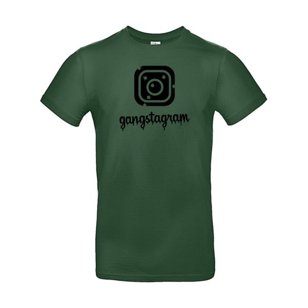 GANGSTAGRAM flex noir B&C - E190 T-shirt|Bottle Green||2XL