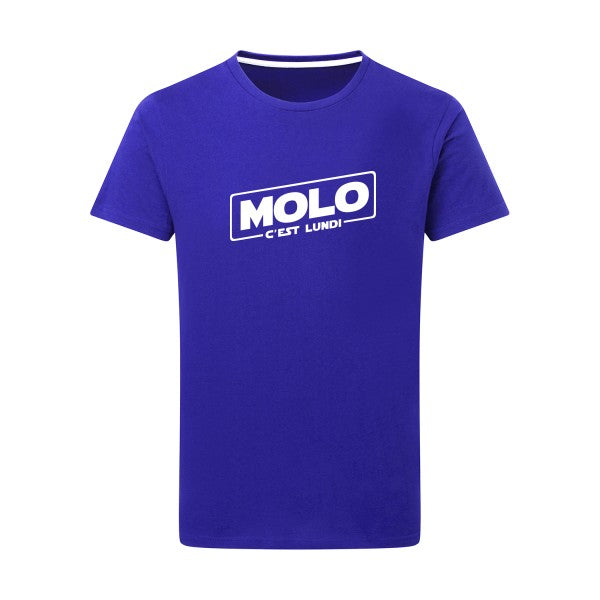 Molo c'est lundi Blanc -Flex Blanc sur T-shirt SG  Royal Blue  5XL