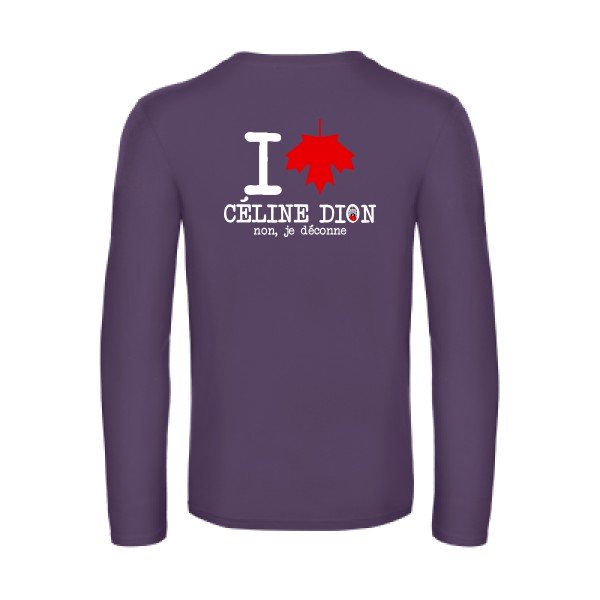 i-love-celine-t-shirt-manches-longues-original-humour -Urban Purple