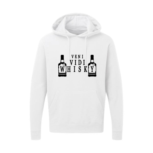 VENI VIDI WHISKY |Sweat  capuche humoristique noir 