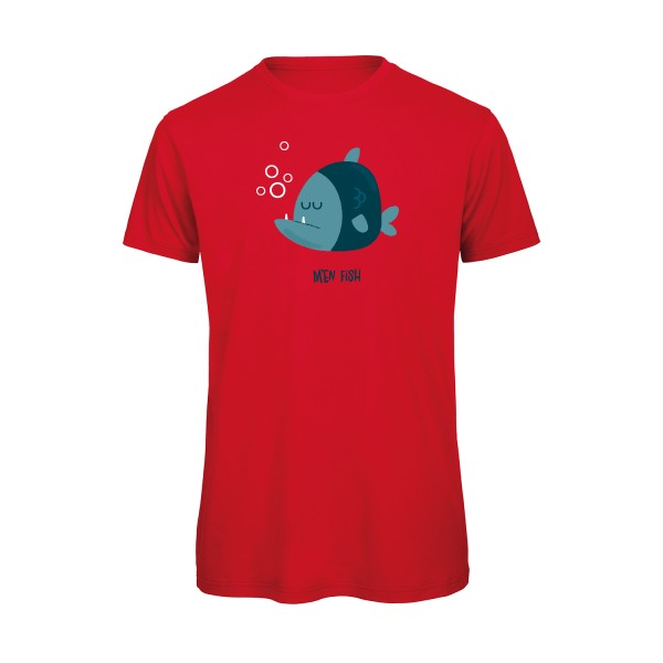 T-shirt humour original M En Fish T Shirt couleur Red