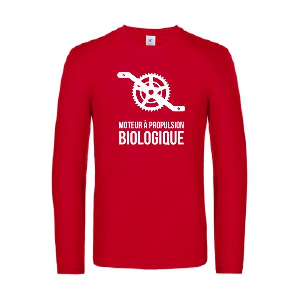 cyclisme & ecologie - t shirt- manches- longues- original- humour- Red impression Face