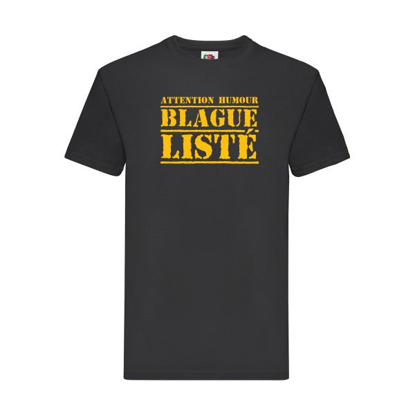 T-shirt|BLAGUE LISTÉ |flex jaune Or| Fruit of the loom 205 g 