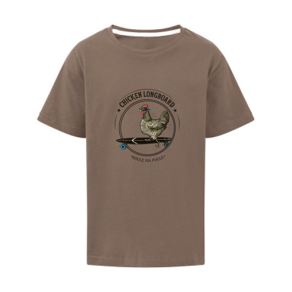 Chicken Longboard SG - Kids T-shirt enfant Deep Taupe Taille 128 (7-8/L)