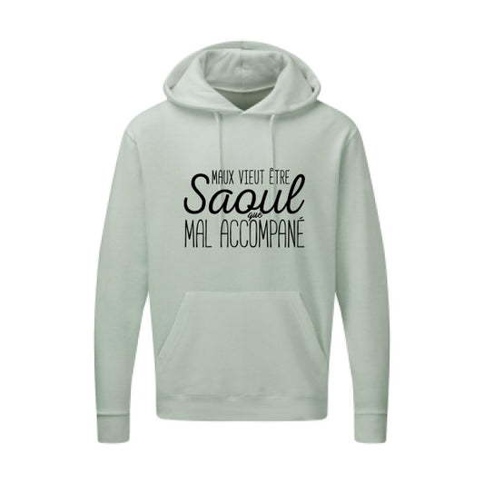 Maux vieut être Saoul Noir |Sweat capuche imprimé homme