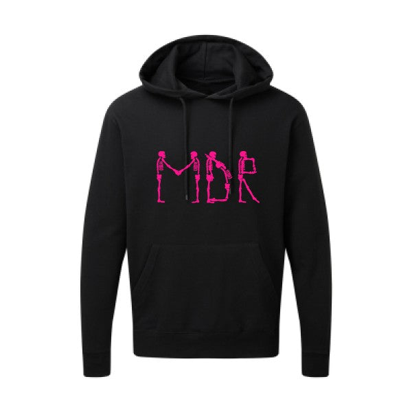 MDR |Sweat  capuche humoristique Rose fluo 