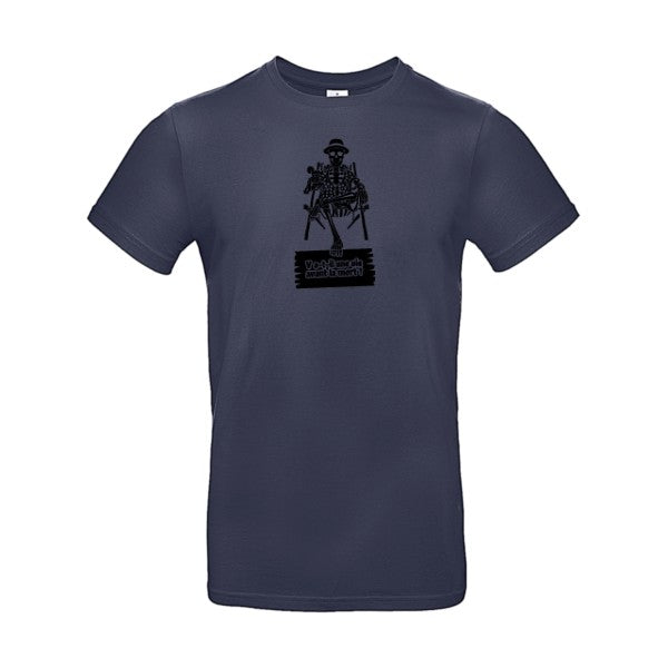 Y a-t-il une vie avant la mort ? flex noir B&C - E190 T-shirt|Navy Blue||2XL