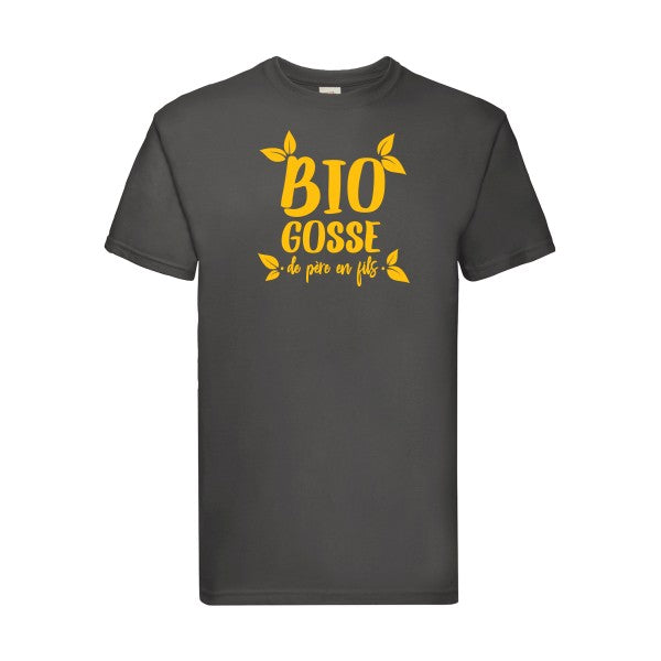 T-shirt|BIO GOSSE  |flex jaune Or| Fruit of the loom 205 g 