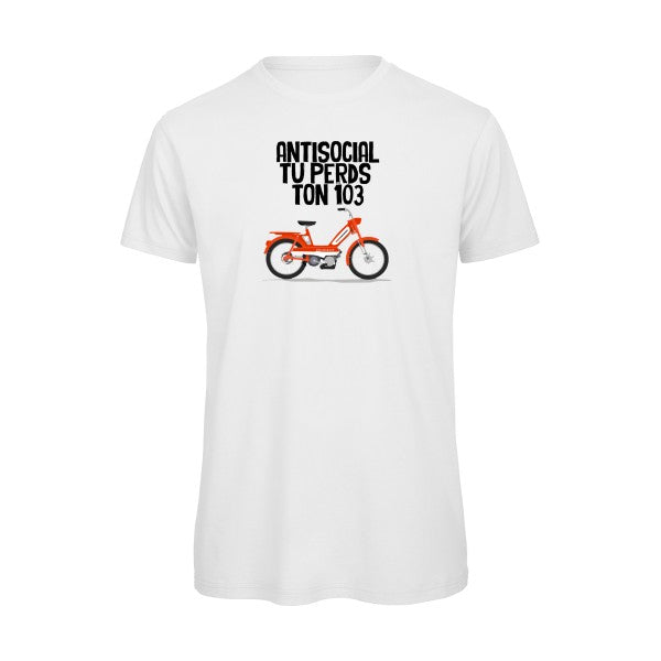T-shirt humour original Antisocial T Shirt couleur White