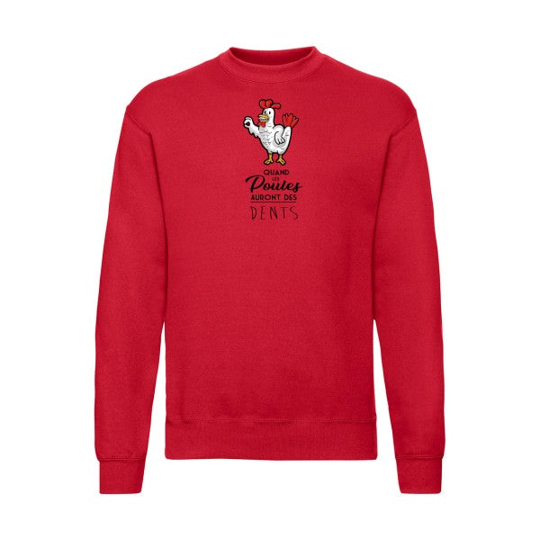 quand les poules auront des dents Fruit of the loom 280 g/m² Sweat shirt