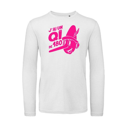 Quotient intellectuel Rose Fluo |T-shirt bio manches longues