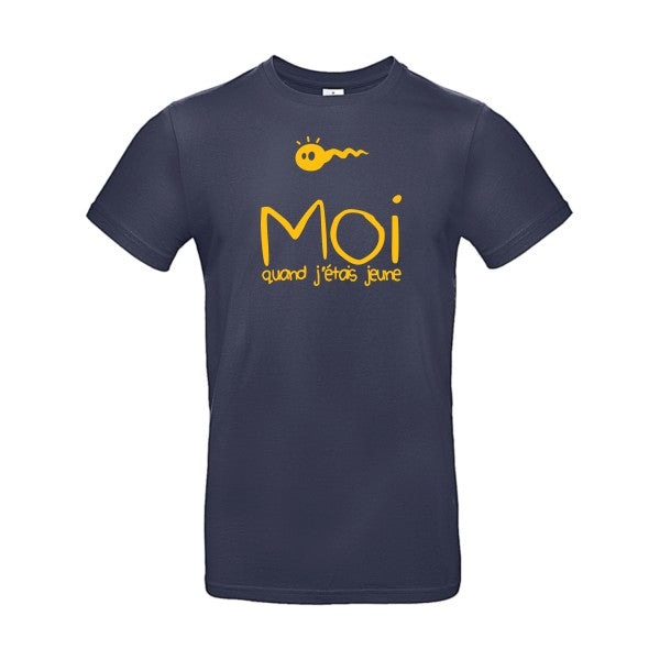 Moi, quand j'étais jeuneFlex jaune or - E190 T-shirt|Navy Blue||2XL