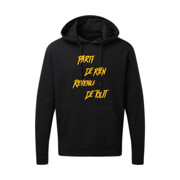 Parti de rien |Sweat  capuche humoristique jaune Or 