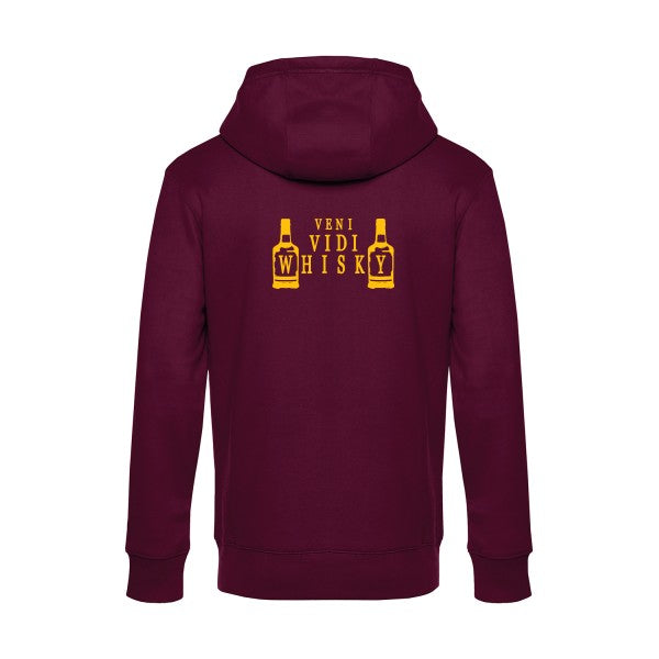 sweat à capuche homme original VENI VIDI WHISKY