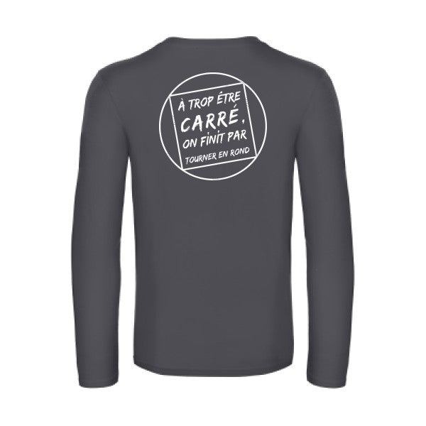 cercle vicieux - t shirt- manches- longues- original- humour- Dark Grey impression Dos