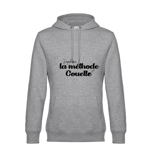 La-methode-Couette sweat shirt original Heather Grey flex Noir impression Face