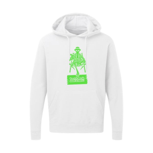 Y a-t-il une vie avant la mort ? |Sweat  capuche humoristique Vert fluo 