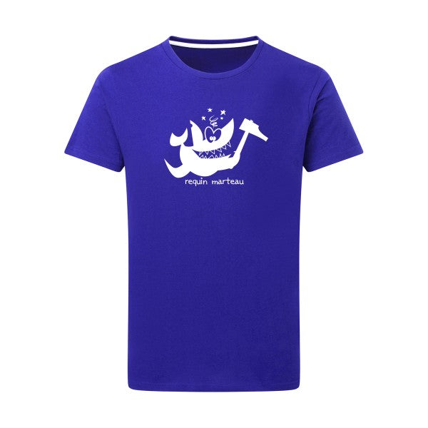 Requin marteau Blanc -Flex Blanc sur T-shirt SG  Royal Blue  5XL