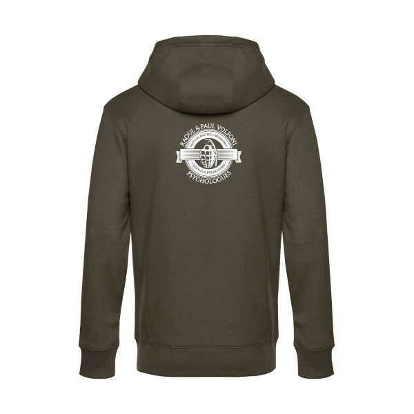 Volfoni sweat shirt original Khaki flex Blanc impression Dos