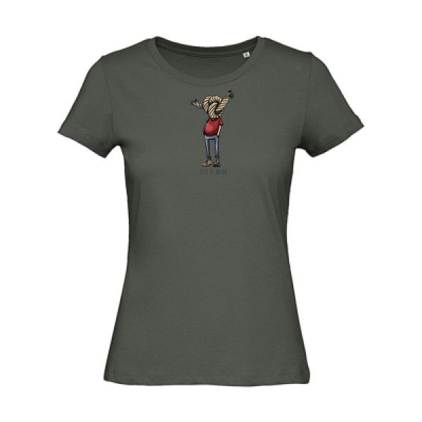 Tete-de-noeud…- - t-shirt original femme Millennial Khaki