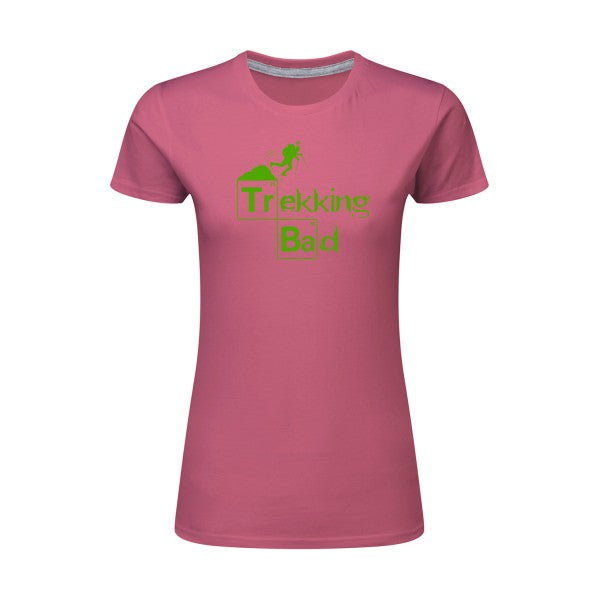 Trekking bad | Vert pomme |T shirt original femme|SG