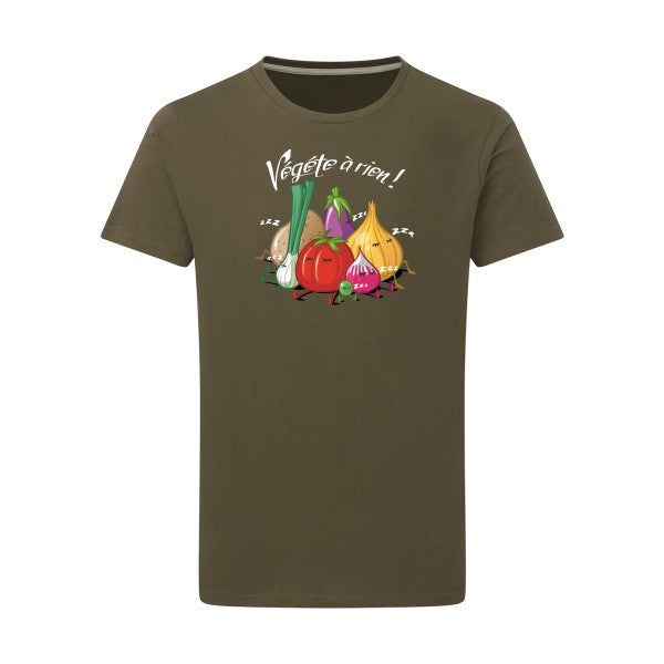 T-shirt homme Vegete à rien - T-shirt décalé pour les fainéants Military Green 2XL