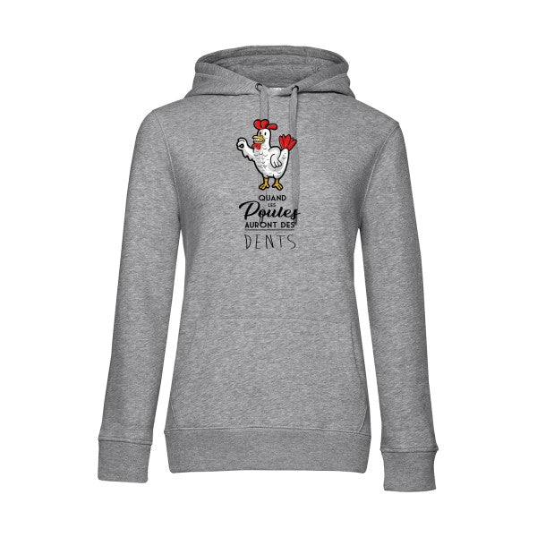 quand les poules auront des dents RueDuTeeshirt Sweat capuche