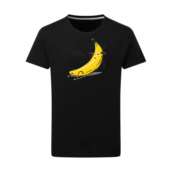 T-shirt homme Je garde la banane - T-shirt rigolo avec un message fruité Dark Black 2XL