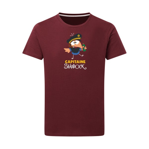 T-shirt homme Capitaine Shaddock - T-shirt inspiré des héros marins Burgundy 2XL