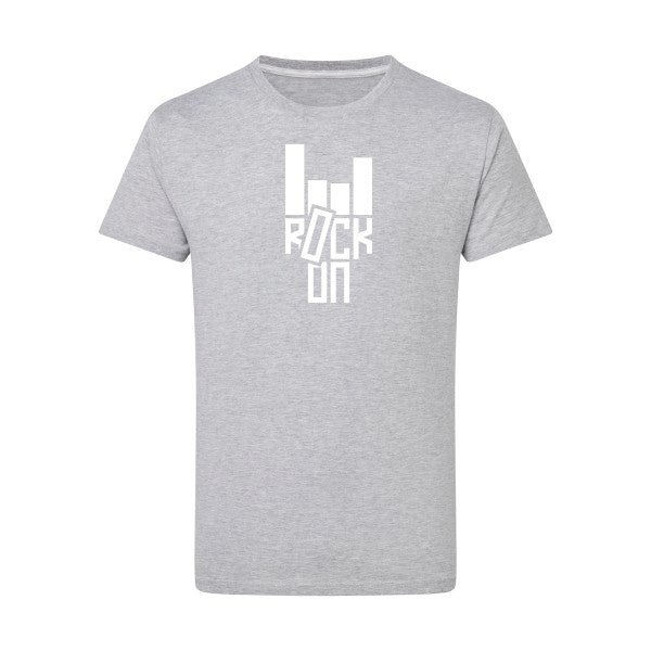 Rock On ! -Flex Blanc sur T-shirt SG  Light Oxford  5XL