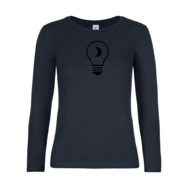 t-shirt lsl femme Noctambule Navy flex Noir