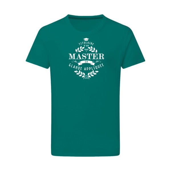 Master en glande appliquée Blanc -Flex Blanc sur T-shirt SG  Emerald Green  2XL