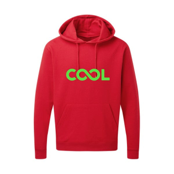 Infiniment cool Vert fluo |Sweat capuche imprimé homme